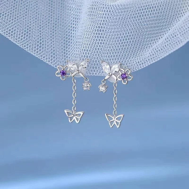 Boucles d'oreilles à tige en cristal - deslyshopping