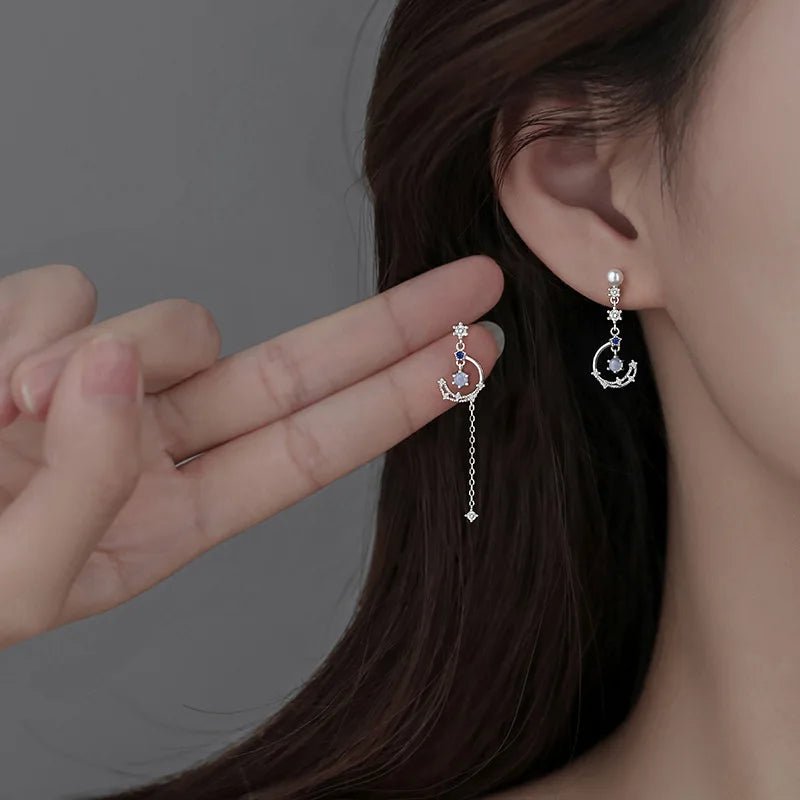 Boucles d'oreilles à tige en cristal - deslyshopping