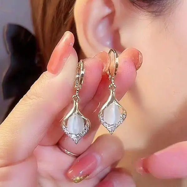 Boucles d'oreilles à tige en cristal - deslyshopping