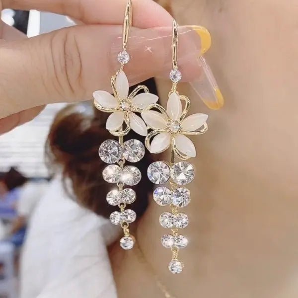 Boucles d'oreilles à tige en cristal - deslyshopping