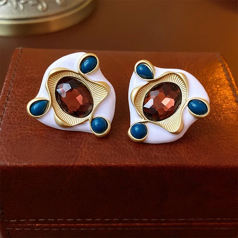 Boucles d'oreilles à tige en cristal - deslyshopping