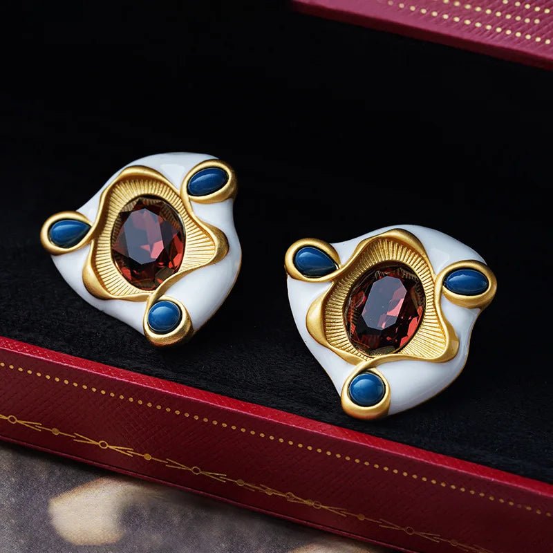 Boucles d'oreilles à tige en cristal - deslyshopping