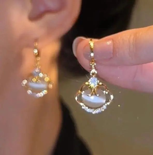 Boucles d'oreilles à tige en cristal - deslyshopping