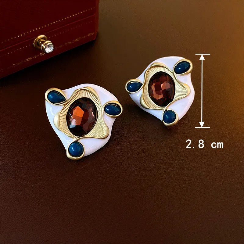 Boucles d'oreilles à tige en cristal - deslyshopping