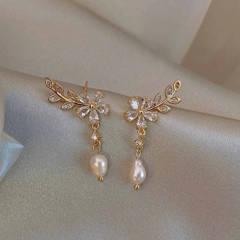 Boucles d'oreilles à tige en cristal - deslyshopping