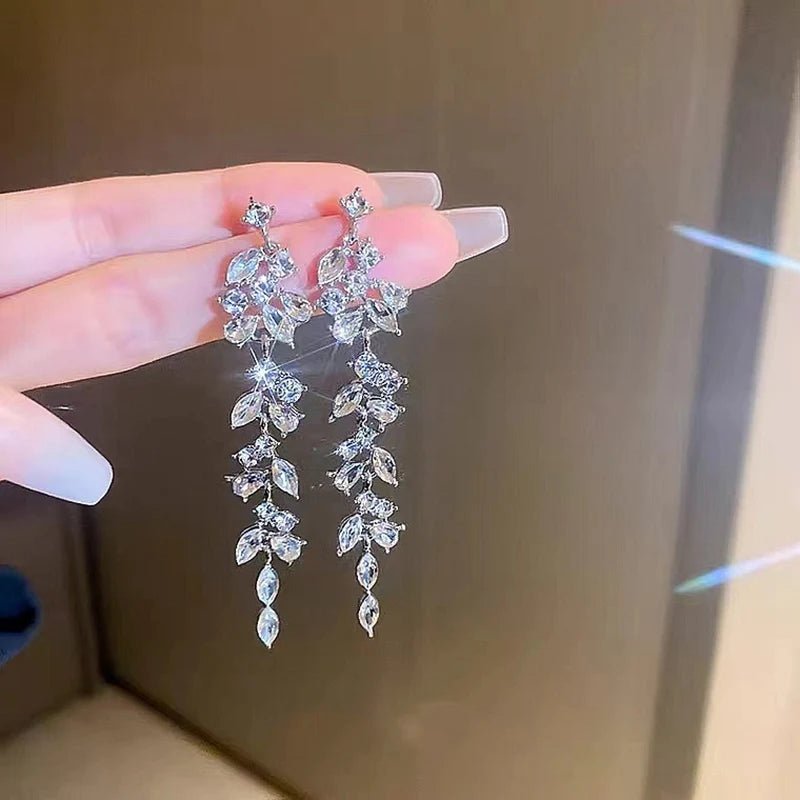 Boucles d'oreilles à tige en cristal - deslyshopping