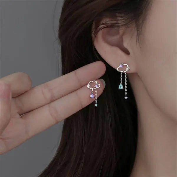 Boucles d'oreilles à tige en cristal - deslyshopping