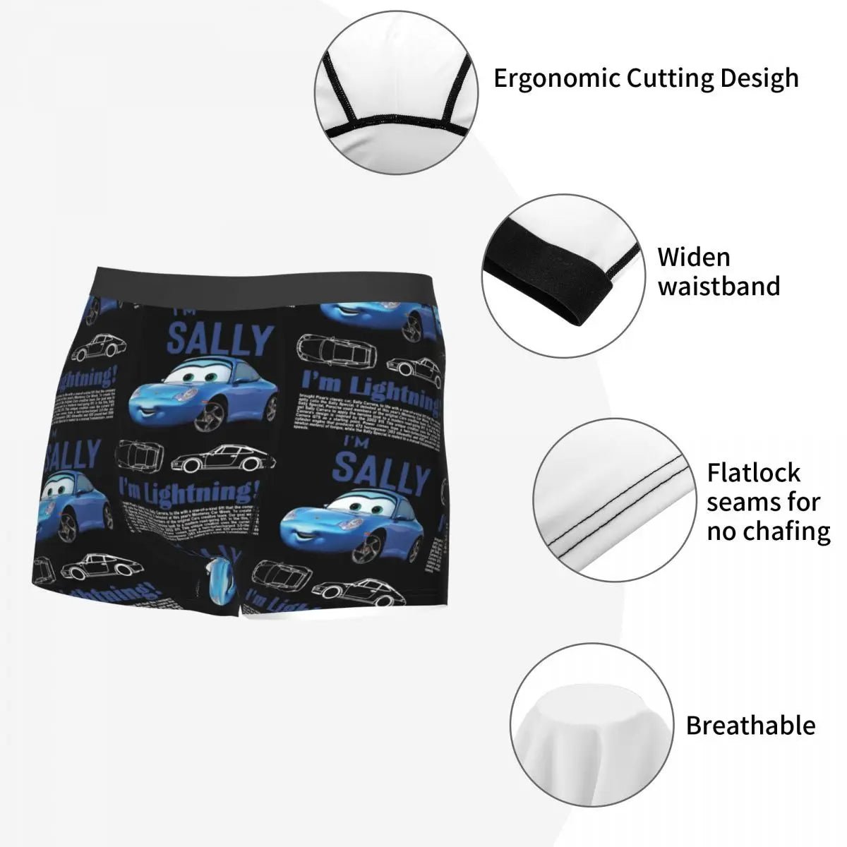 🩲 Boxer Drôle "Sally I'm Lightning" Cars - deslyshopping