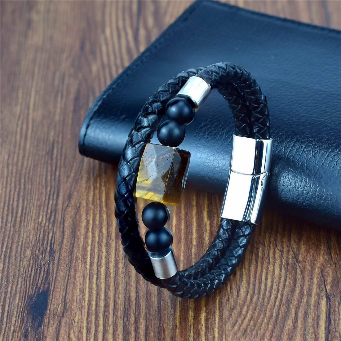 Bracelet En Cuir Véritable Hommes - deslyshopping
