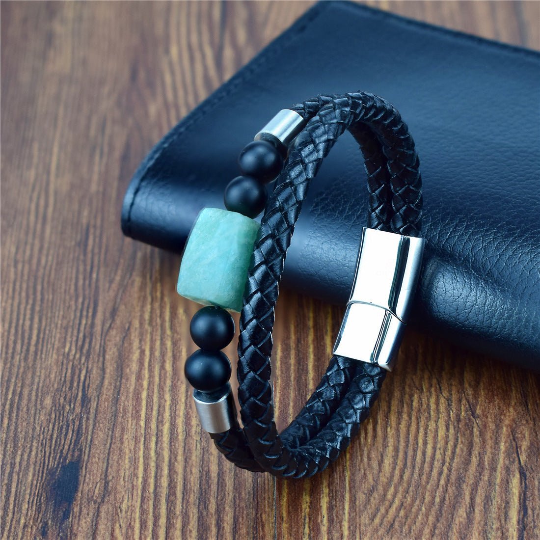Bracelet En Cuir Véritable Hommes - deslyshopping