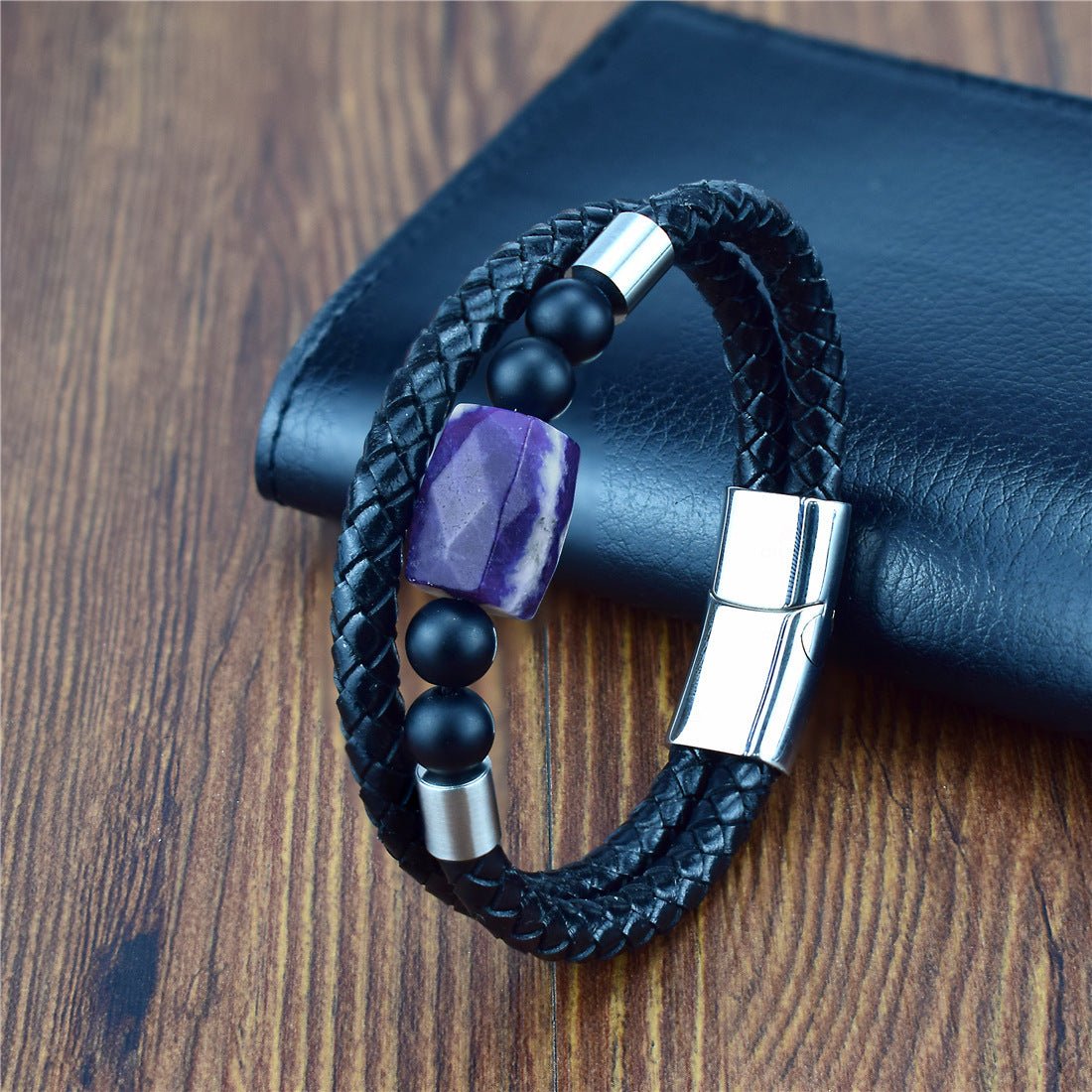 Bracelet En Cuir Véritable Hommes - deslyshopping