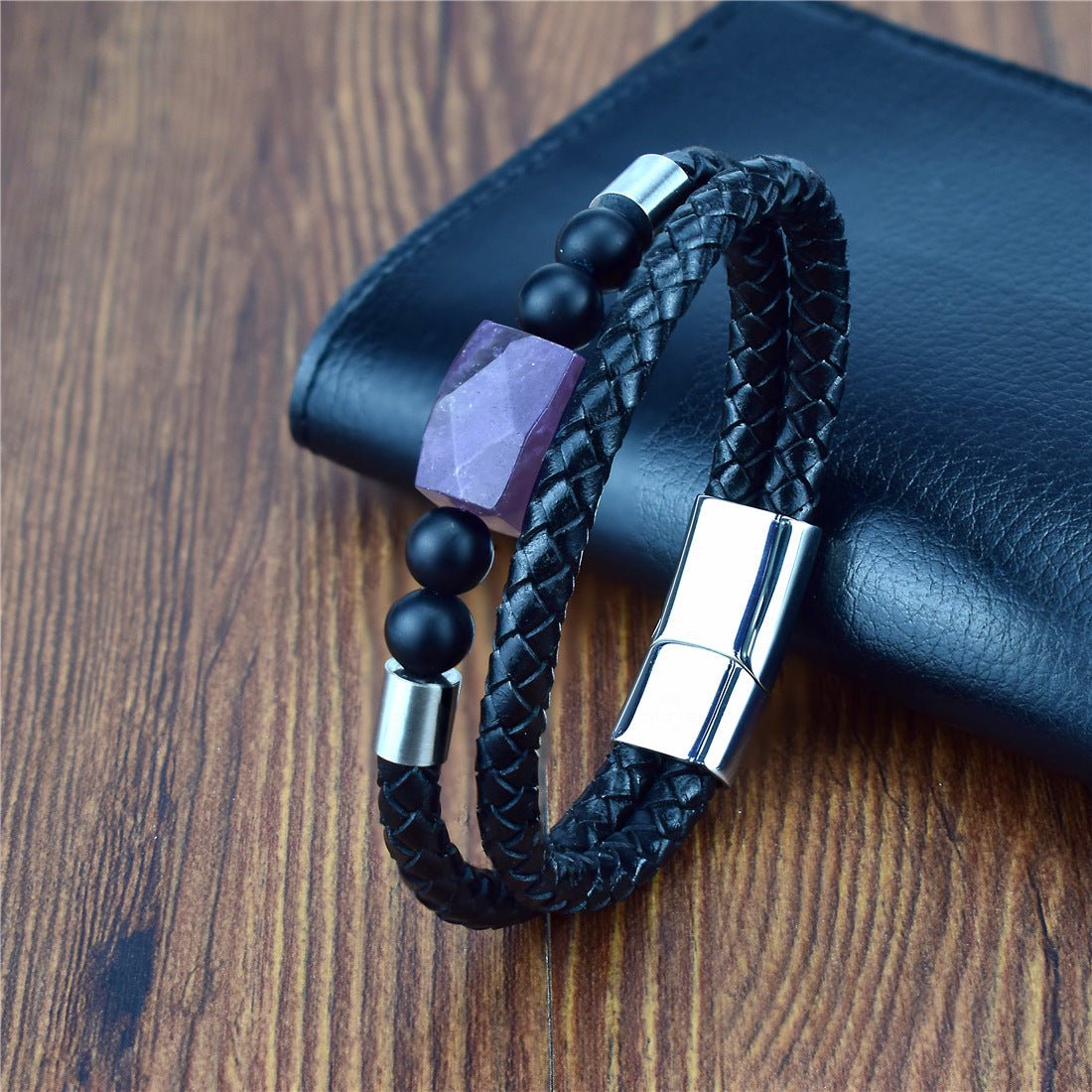 Bracelet En Cuir Véritable Hommes - deslyshopping