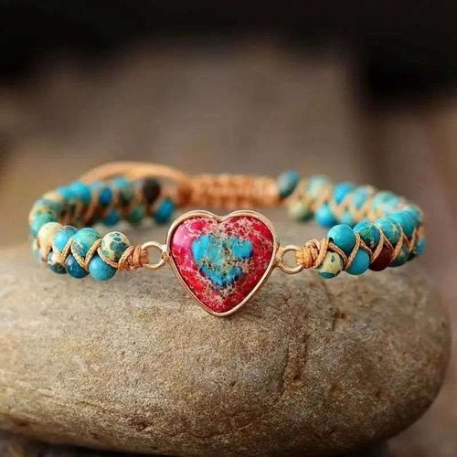 Bracelet macramé en jaspe impérial - deslyshopping