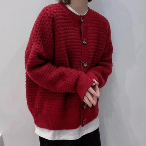 🧶 Cardigan en Tricot Boutonné - deslyshopping