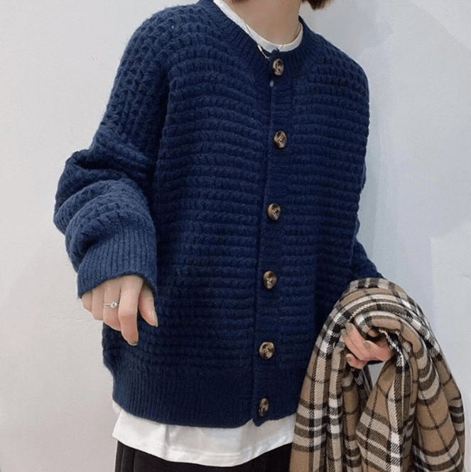 🧶 Cardigan en Tricot Boutonné - deslyshopping
