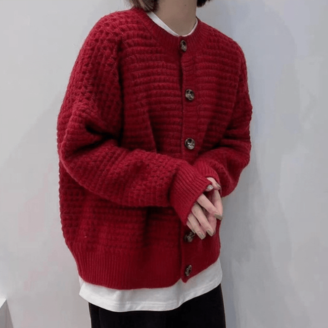 🧶 Cardigan en Tricot Boutonné - deslyshopping