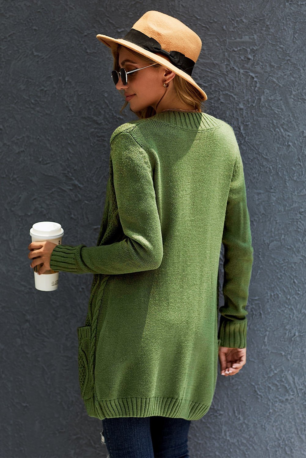 🧥 Cardigan Vert Élégance et Confort 🌿 - deslyshopping
