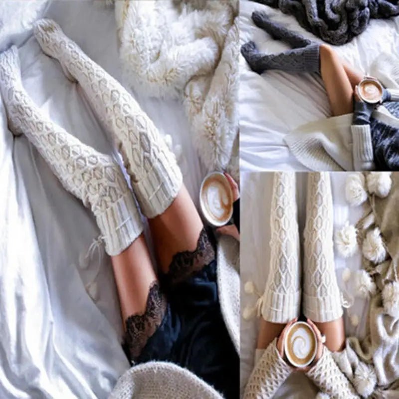 Chaussettes d'Hiver de Noël au - dessus du Genou - deslyshopping