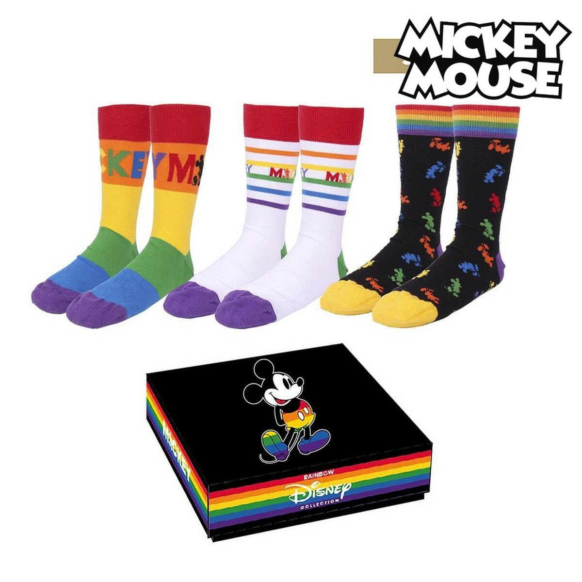 🧦 Chaussettes Disney Pride 🌈 – Lot de 3 paires - deslyshopping