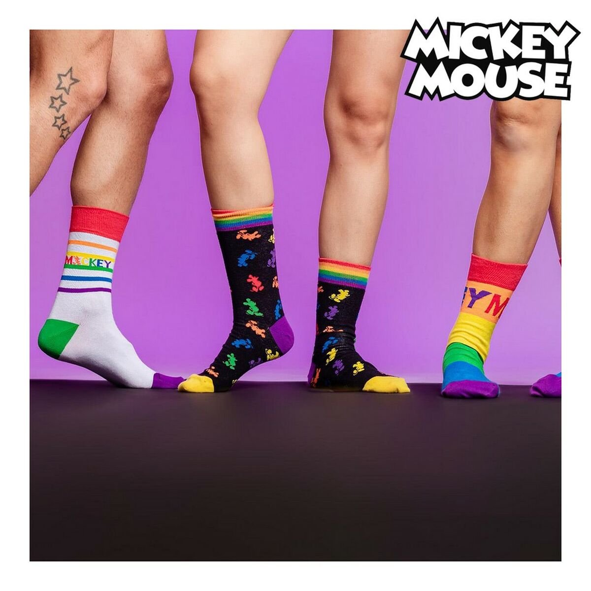 🧦 Chaussettes Disney Pride 🌈 – Lot de 3 paires - deslyshopping