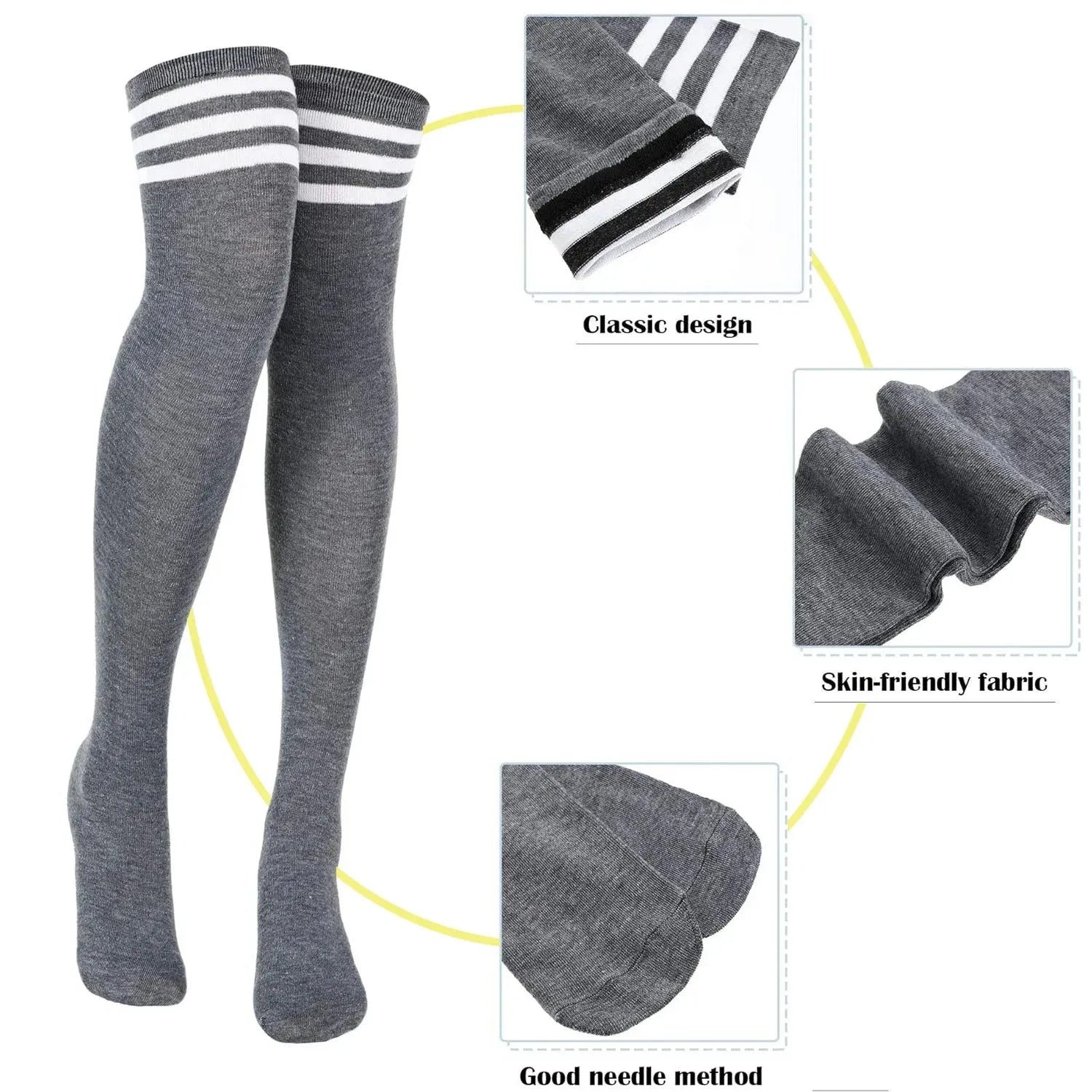 🧦 Chaussettes Hautes au - dessus du Genou - deslyshopping