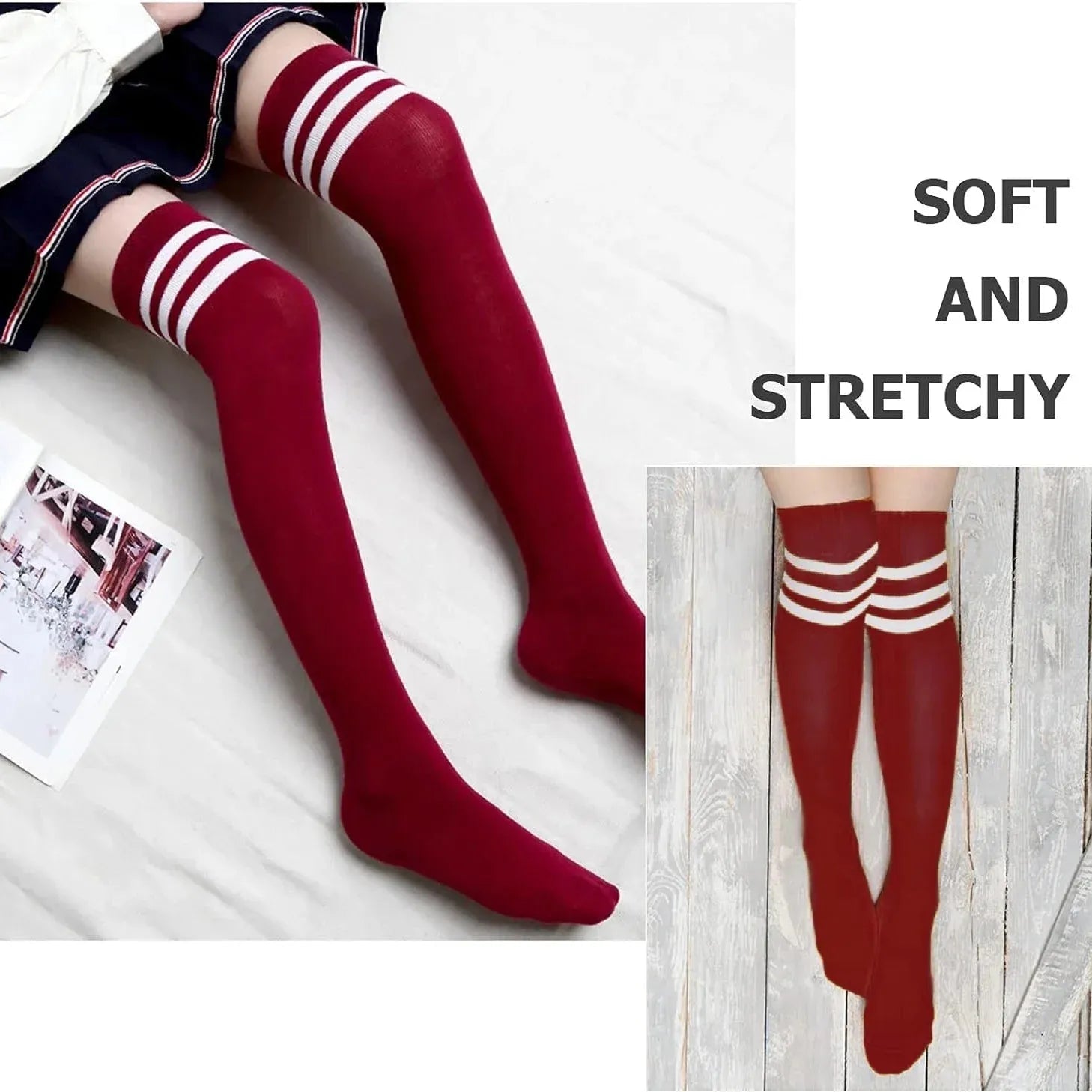 🧦 Chaussettes Hautes au - dessus du Genou - deslyshopping