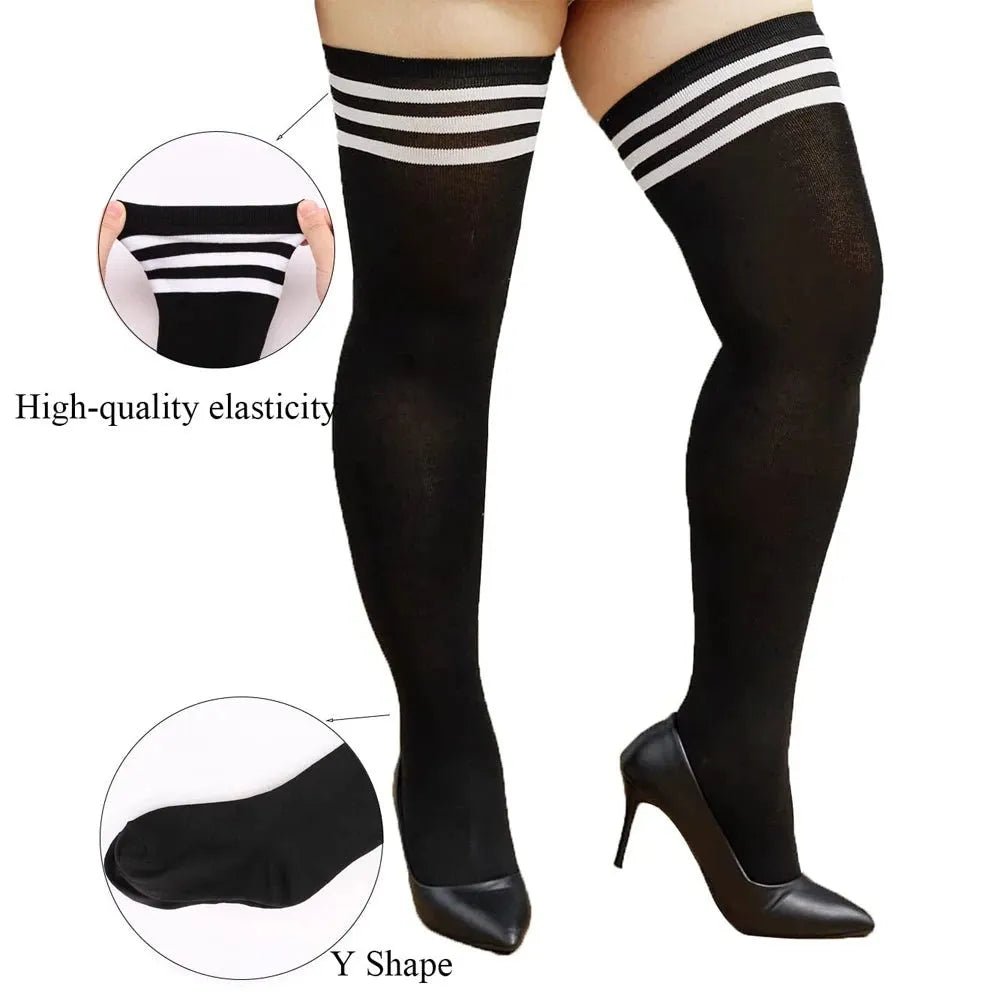 Chaussettes Hautes Grande Taille pour Femmes 👢 - deslyshopping