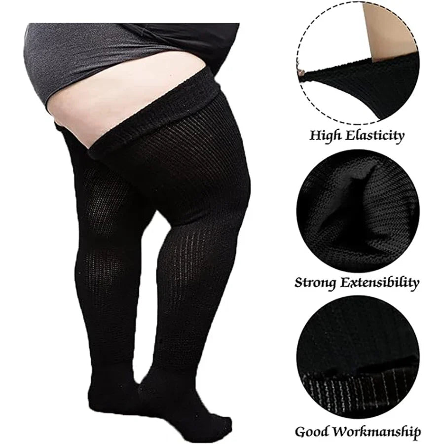 🧦 Chaussettes Hautes Grande Taille – Spécial Cuisses Épaisses | - deslyshopping