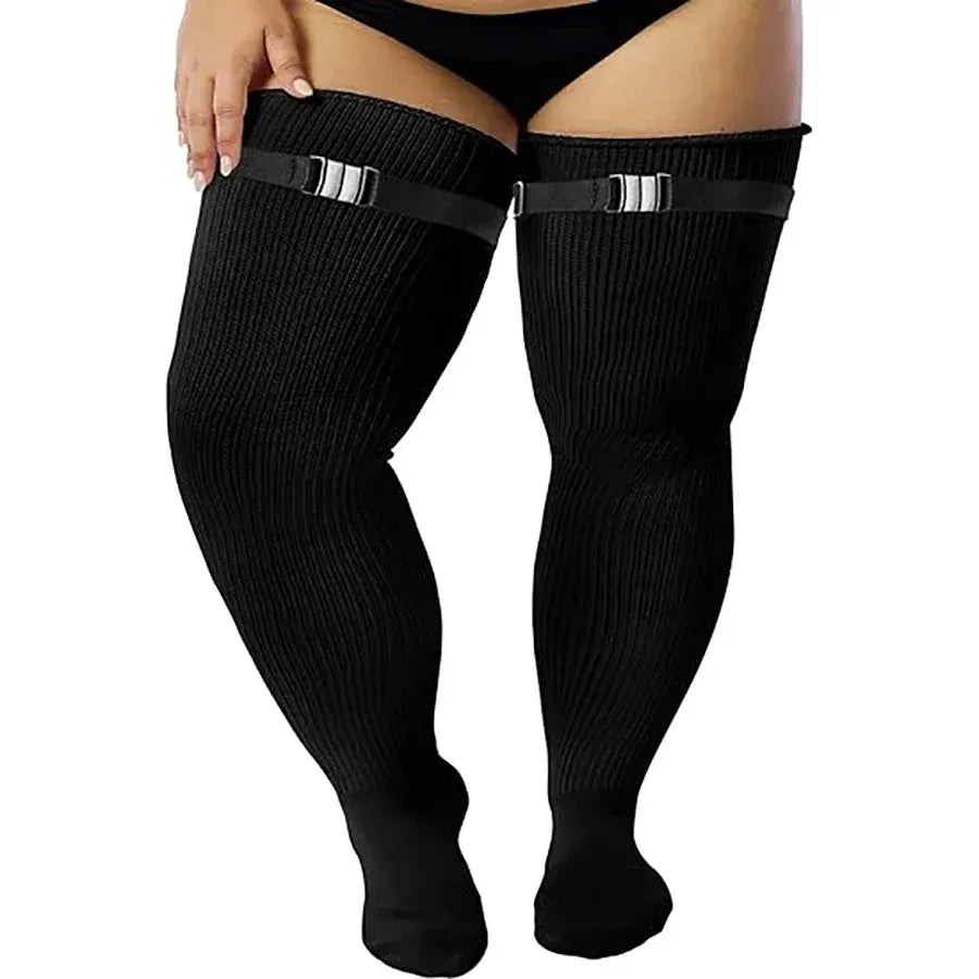🧦 Chaussettes Hautes Grande Taille – Spécial Cuisses Épaisses | - deslyshopping