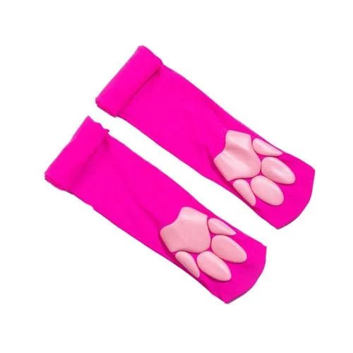 🐾 Chaussettes Hautes Patte de Chat Lolita – Cosplay Kawaii - deslyshopping
