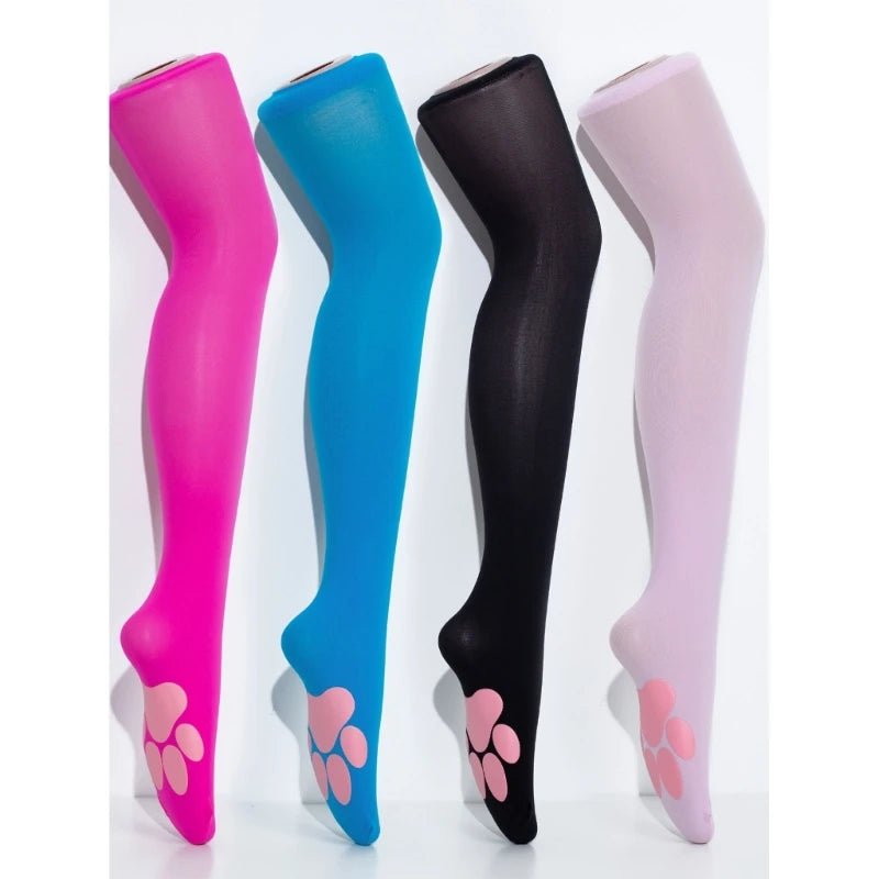🐾 Chaussettes Hautes Patte de Chat Lolita – Cosplay Kawaii - deslyshopping