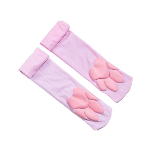 🐾 Chaussettes Hautes Patte de Chat Lolita – Cosplay Kawaii - deslyshopping