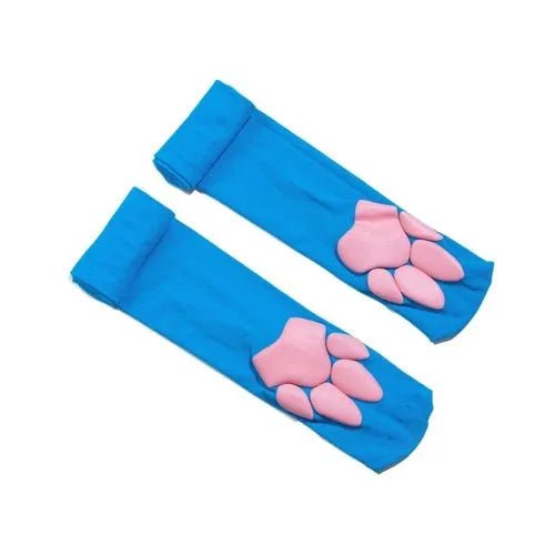 🐾 Chaussettes Hautes Patte de Chat Lolita – Cosplay Kawaii - deslyshopping