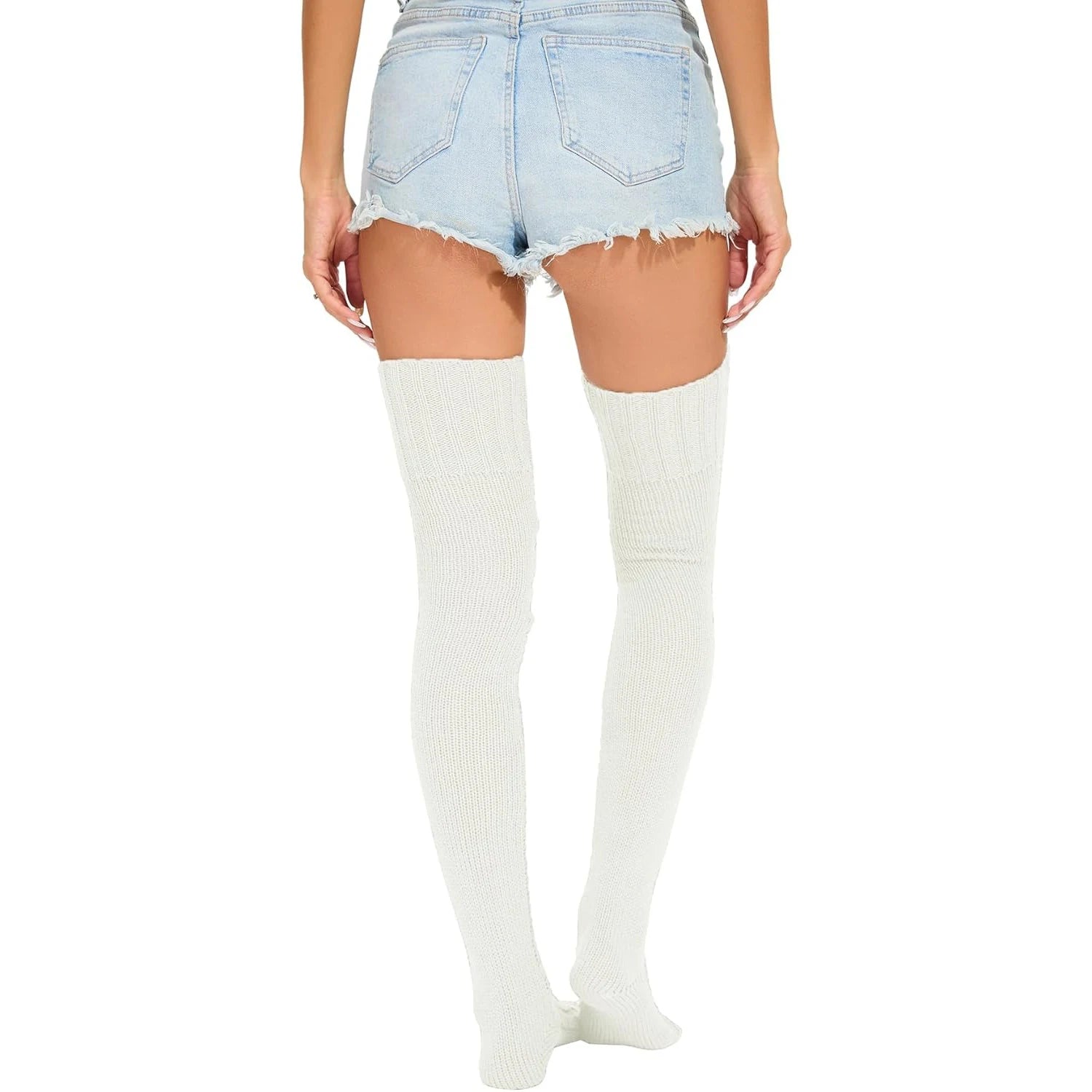 🧦 Chaussettes Hautes Tricotées Torsadées - deslyshopping