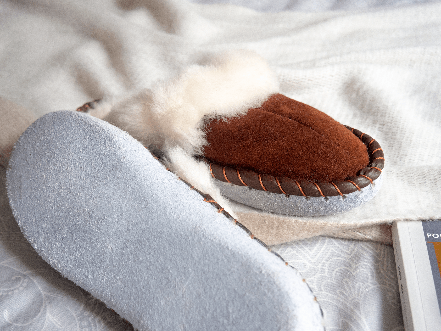 ✨ Chaussons en Peau de Mouton Naturelle - deslyshopping