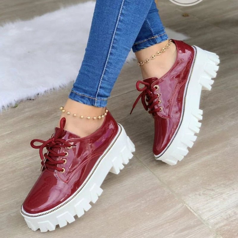 👠 Chaussures Oxford Plates à Talon Épais - deslyshopping