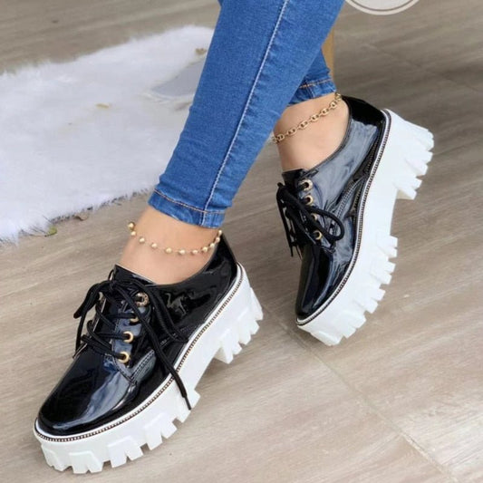 👠 Chaussures Oxford Plates à Talon Épais - deslyshopping