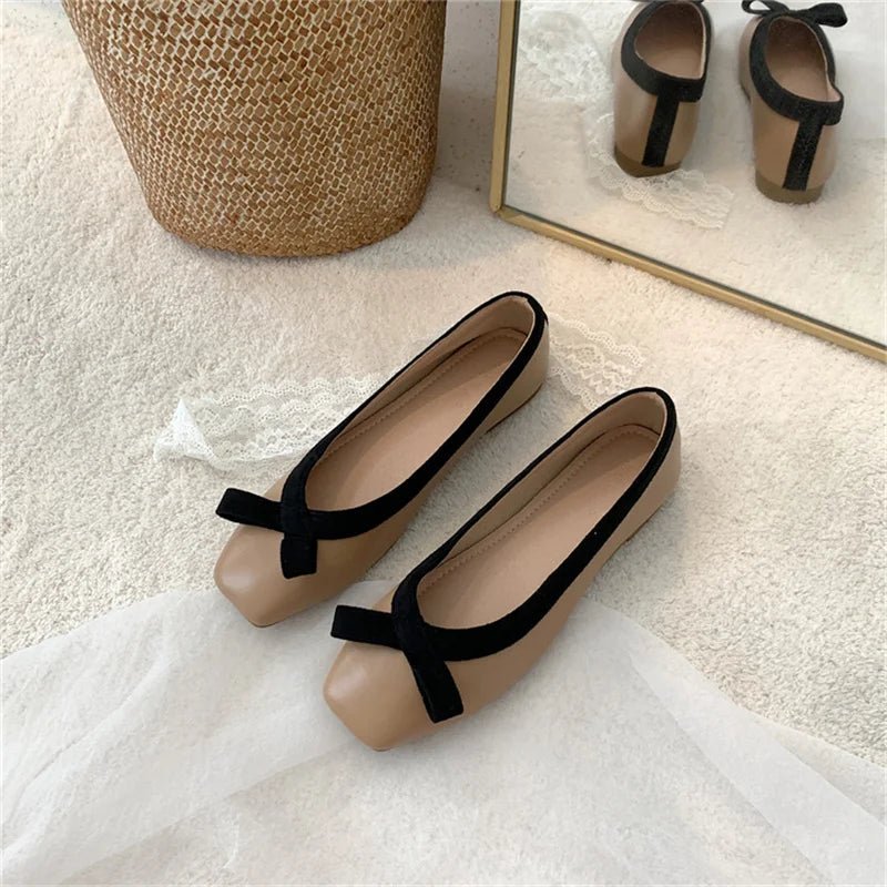 Chaussures Plates à Bout Carré - deslyshopping