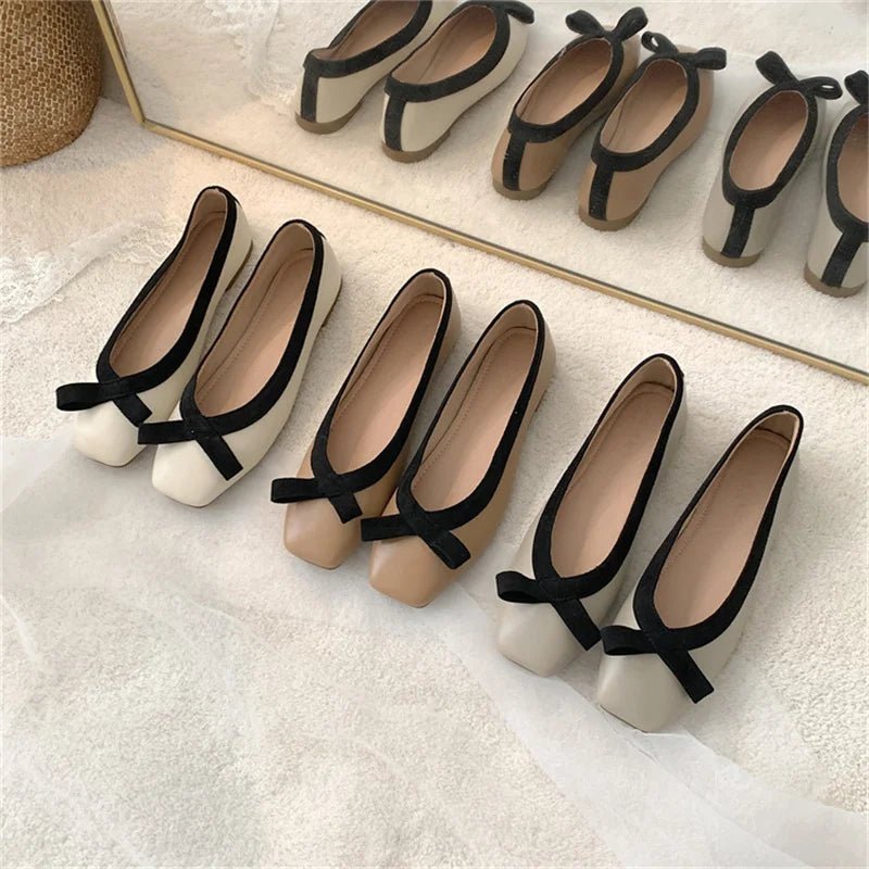 Chaussures Plates à Bout Carré - deslyshopping