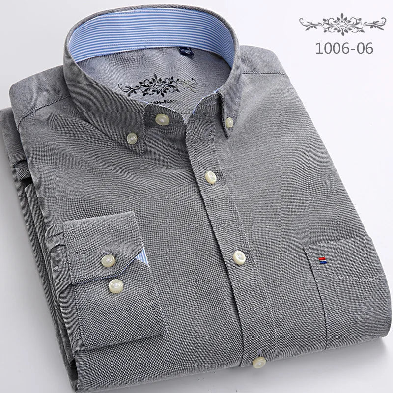 Chemise à Manches Longues Oxford - deslyshopping