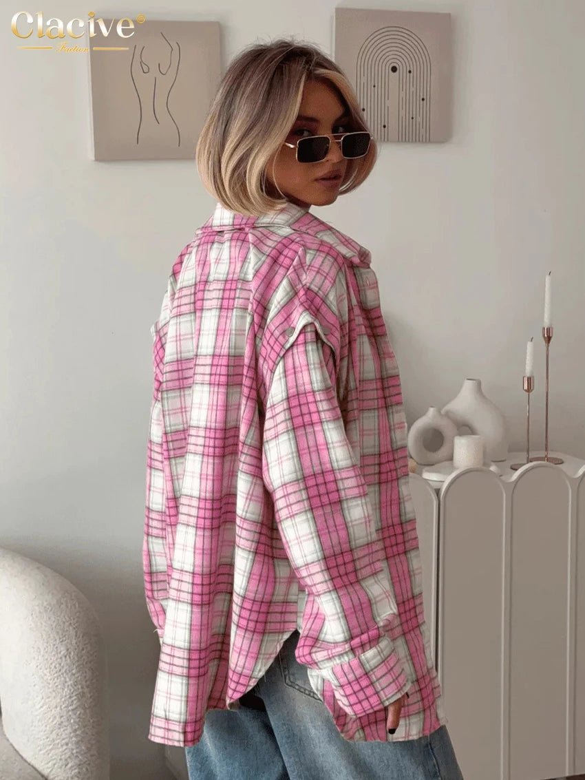 Chemise Ample à Carreaux - deslyshopping