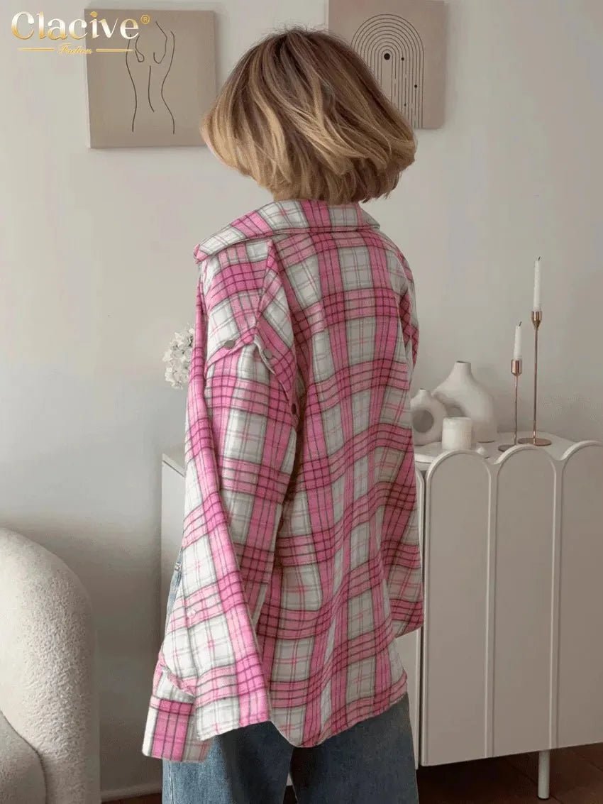 Chemise Ample à Carreaux - deslyshopping