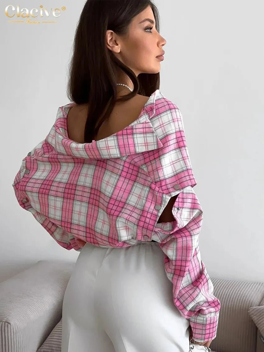 Chemise Ample à Carreaux - deslyshopping