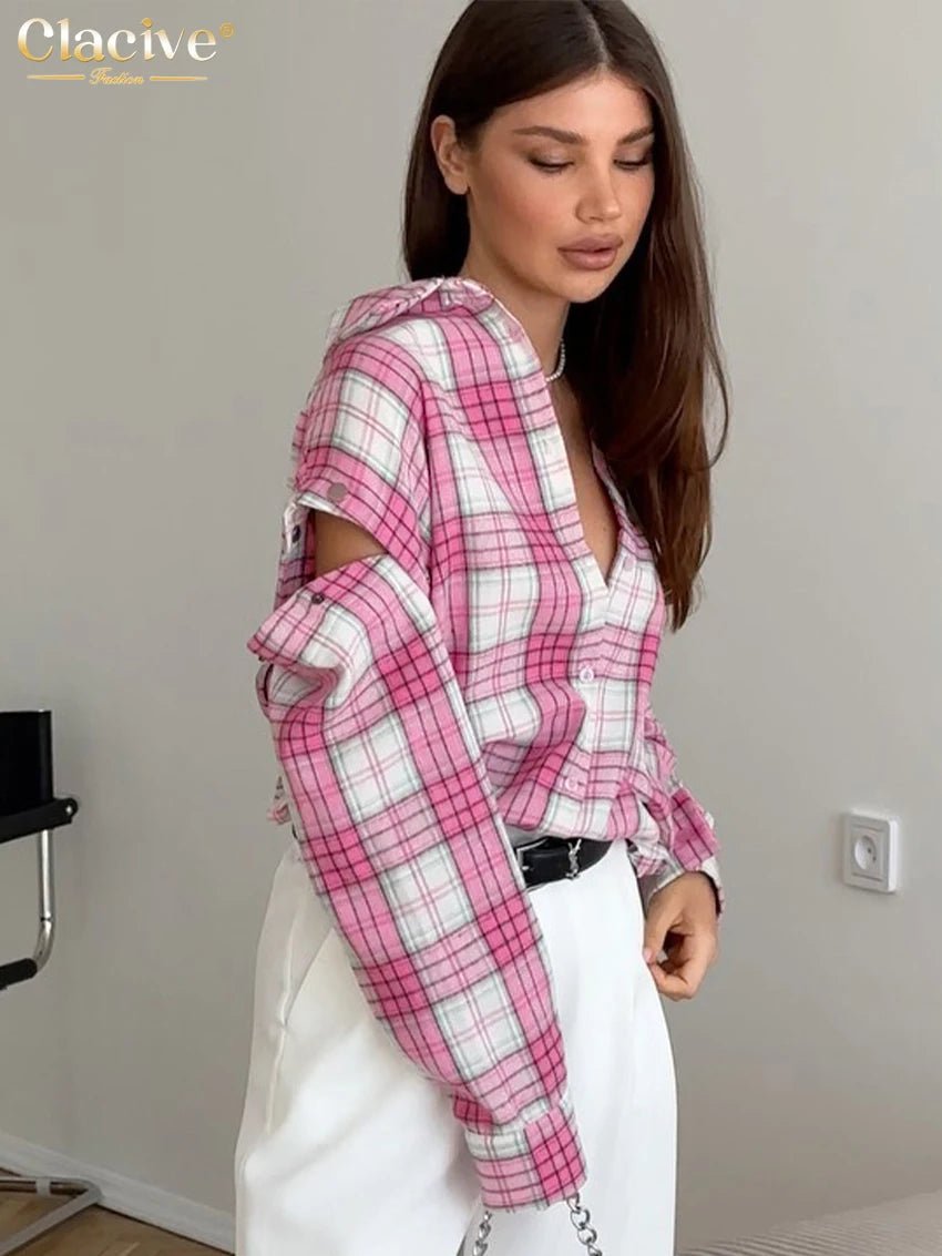 Chemise Ample à Carreaux - deslyshopping