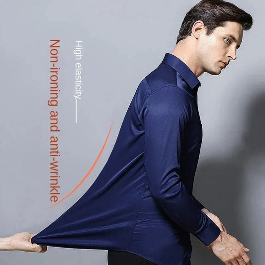👔 Chemise Élastique à Manches Longues - deslyshopping