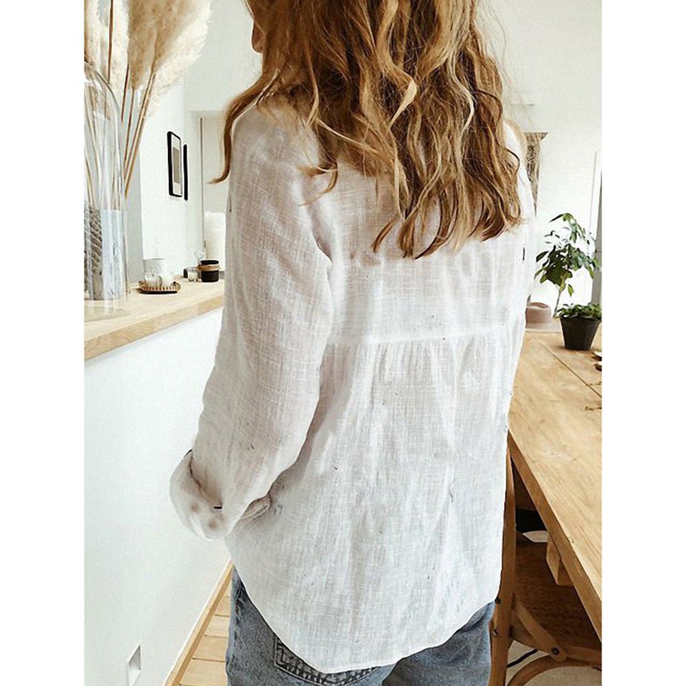 chemise en coton et lin - deslyshopping