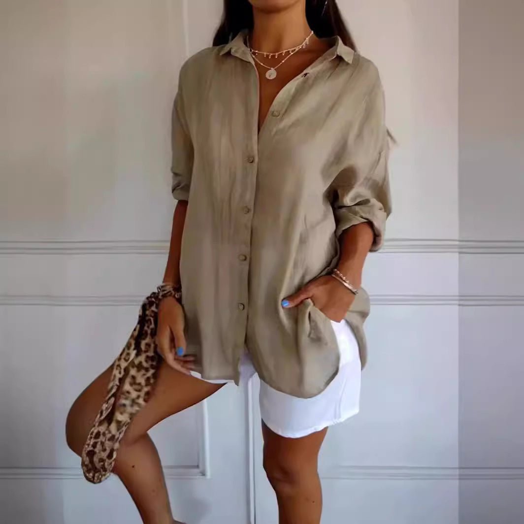 chemise plissée à boutonnage simple - deslyshopping