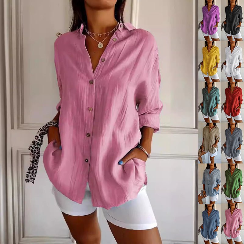 chemise plissée à boutonnage simple - deslyshopping