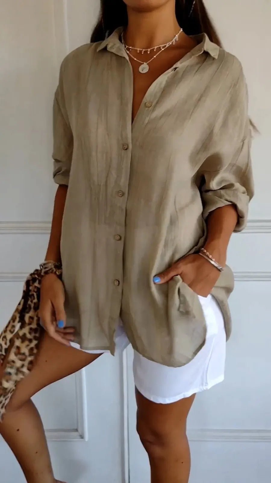 chemise plissée à boutonnage simple - deslyshopping