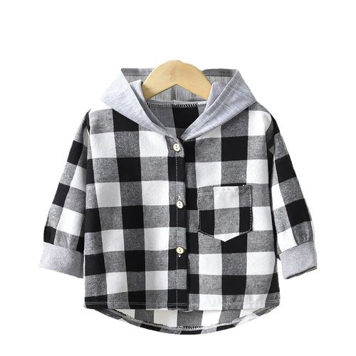👕 Chemises à capuche pour enfants – Style à carreaux - deslyshopping